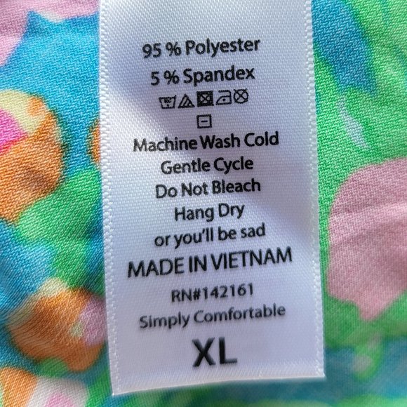 EUC LuLaRoe Maxi Skirt/Dress XL - Bright Pink Yellow Orange Floral - Picture 4 of 4